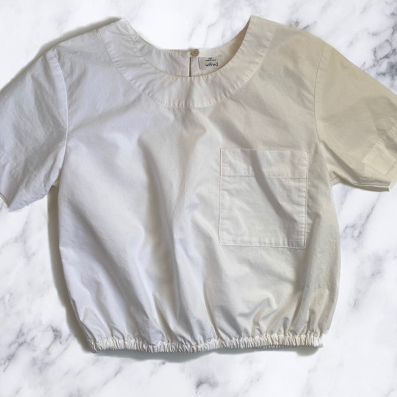 Aritzia Wilfred WHITE Lausanne T-shirt Blouse - Picture 3 of 5